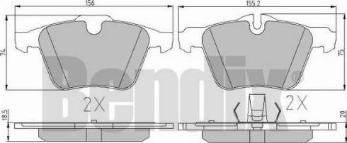 BENDIX 510799 - Əyləc altlığı dəsti, əyləc diski furqanavto.az