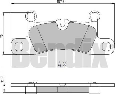 BENDIX 510798 - Əyləc altlığı dəsti, əyləc diski furqanavto.az