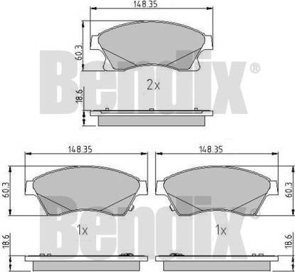 BENDIX 510759 - Əyləc altlığı dəsti, əyləc diski furqanavto.az