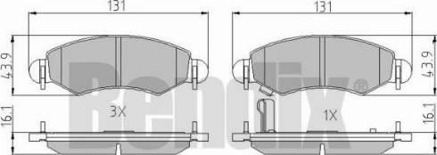 BENDIX 510750 - Əyləc altlığı dəsti, əyləc diski furqanavto.az