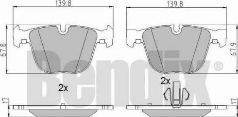 BENDIX 510753 - Əyləc altlığı dəsti, əyləc diski furqanavto.az