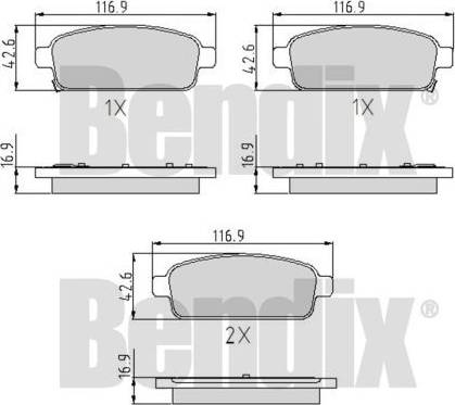 BENDIX 510761 - Əyləc altlığı dəsti, əyləc diski furqanavto.az