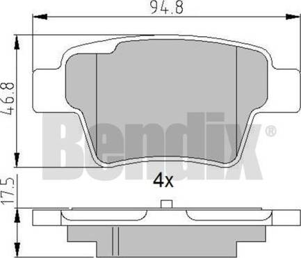 BENDIX 510763 - Əyləc altlığı dəsti, əyləc diski furqanavto.az