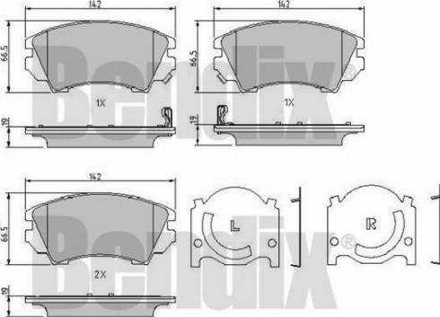 BENDIX 510704 - Əyləc altlığı dəsti, əyləc diski furqanavto.az