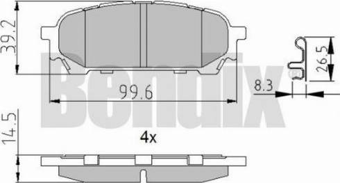 BENDIX 510705 - Əyləc altlığı dəsti, əyləc diski furqanavto.az