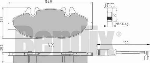 BENDIX 510706 - Əyləc altlığı dəsti, əyləc diski furqanavto.az