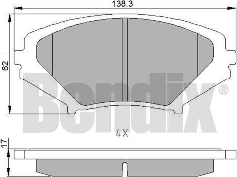 BENDIX 510700 - Əyləc altlığı dəsti, əyləc diski furqanavto.az