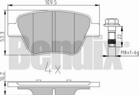 BENDIX 510719 - Əyləc altlığı dəsti, əyləc diski furqanavto.az