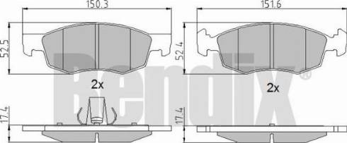 BENDIX 510718 - Əyləc altlığı dəsti, əyləc diski furqanavto.az