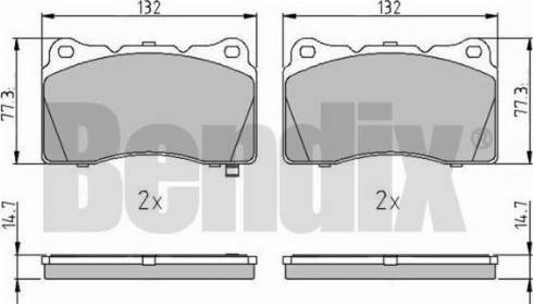 BENDIX 510786 - Əyləc altlığı dəsti, əyləc diski furqanavto.az