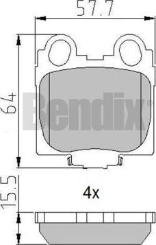 BENDIX 510733 - Əyləc altlığı dəsti, əyləc diski www.furqanavto.az