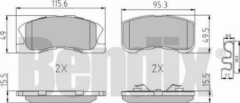 BENDIX 510721 - Əyləc altlığı dəsti, əyləc diski furqanavto.az