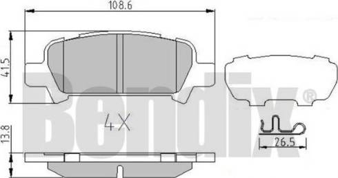 BENDIX 510779 - Əyləc altlığı dəsti, əyləc diski furqanavto.az