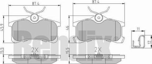 BENDIX 510778 - Əyləc altlığı dəsti, əyləc diski furqanavto.az