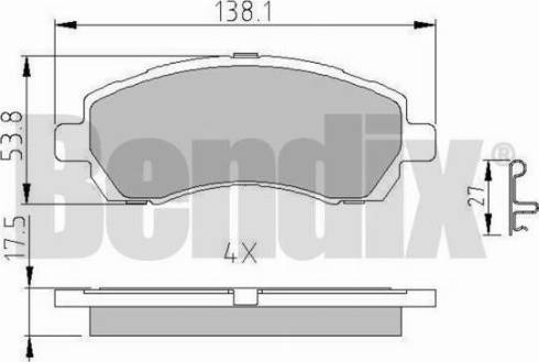 BENDIX 510777 - Əyləc altlığı dəsti, əyləc diski furqanavto.az