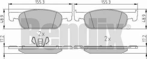 BENDIX 511411 - Əyləc altlığı dəsti, əyləc diski furqanavto.az