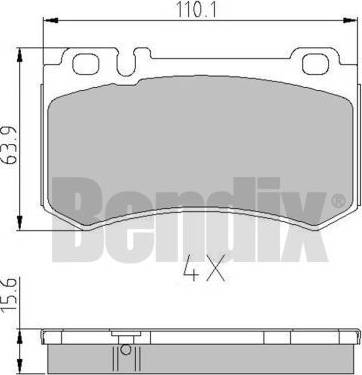 BENDIX 511047 - Əyləc altlığı dəsti, əyləc diski furqanavto.az