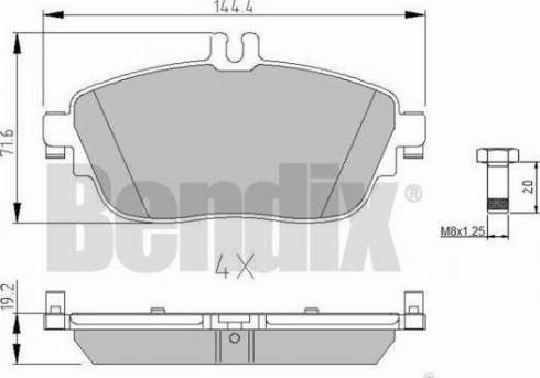 BENDIX 511064 - Əyləc altlığı dəsti, əyləc diski furqanavto.az