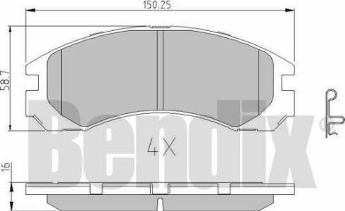 BENDIX 511005 - Əyləc altlığı dəsti, əyləc diski furqanavto.az