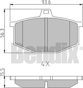 BENDIX 511007 - Əyləc altlığı dəsti, əyləc diski furqanavto.az