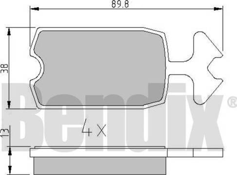 BENDIX 511014 - Əyləc altlığı dəsti, əyləc diski furqanavto.az