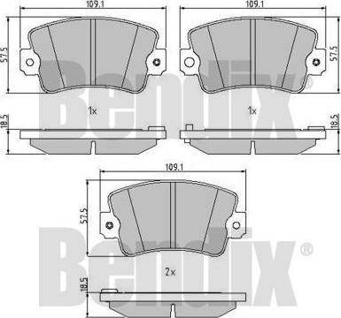 BENDIX 511010 - Əyləc altlığı dəsti, əyləc diski furqanavto.az