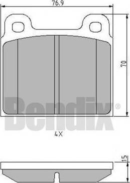 BENDIX 511017 - Əyləc altlığı dəsti, əyləc diski furqanavto.az