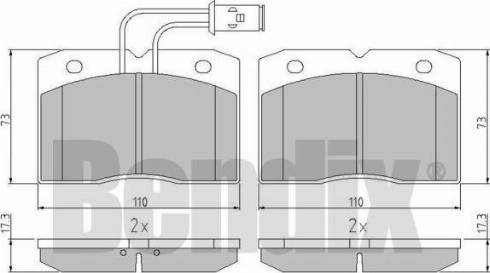 BENDIX 511030 - Əyləc altlığı dəsti, əyləc diski furqanavto.az