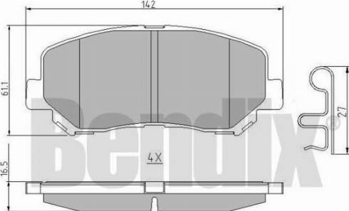 BENDIX 511070 - Əyləc altlığı dəsti, əyləc diski furqanavto.az