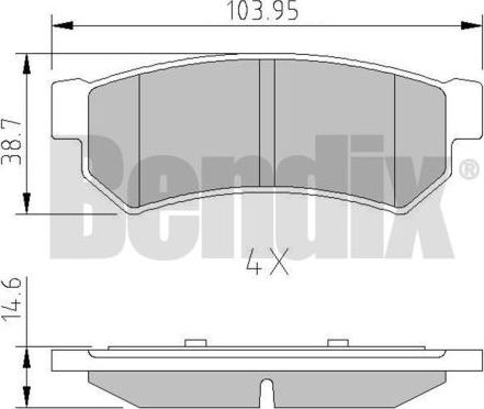 BENDIX 511160 - Əyləc altlığı dəsti, əyləc diski furqanavto.az