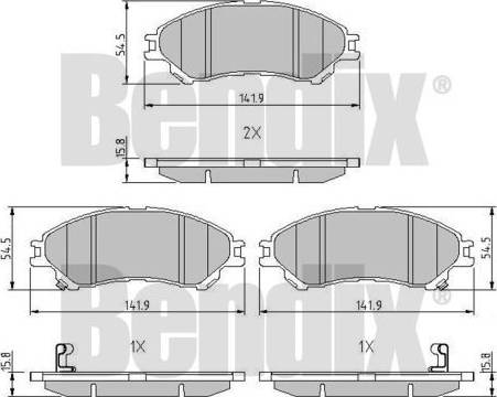 BENDIX 511168 - Əyləc altlığı dəsti, əyləc diski furqanavto.az