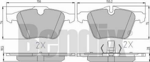 BENDIX 511185 - Əyləc altlığı dəsti, əyləc diski furqanavto.az