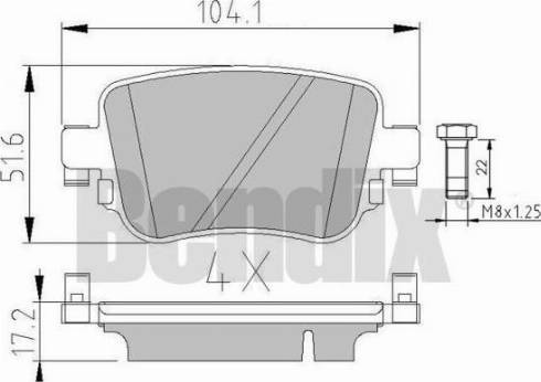 BENDIX 511132 - Əyləc altlığı dəsti, əyləc diski furqanavto.az