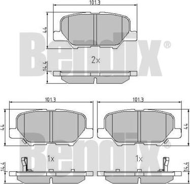 BENDIX 511121 - Əyləc altlığı dəsti, əyləc diski www.furqanavto.az