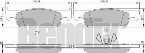 BENDIX 511128 - Əyləc altlığı dəsti, əyləc diski furqanavto.az