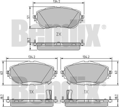 BENDIX 511174 - Əyləc altlığı dəsti, əyləc diski furqanavto.az