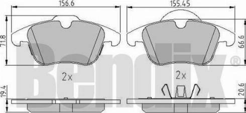 BENDIX 511342 - Əyləc altlığı dəsti, əyləc diski furqanavto.az