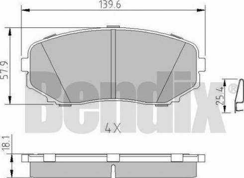 BENDIX 511253 - Əyləc altlığı dəsti, əyləc diski www.furqanavto.az