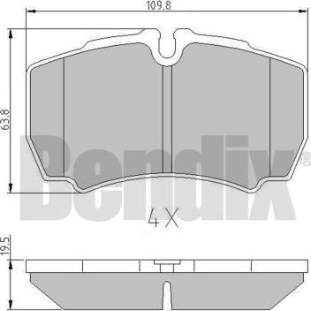 BENDIX 511269 - Əyləc altlığı dəsti, əyləc diski furqanavto.az