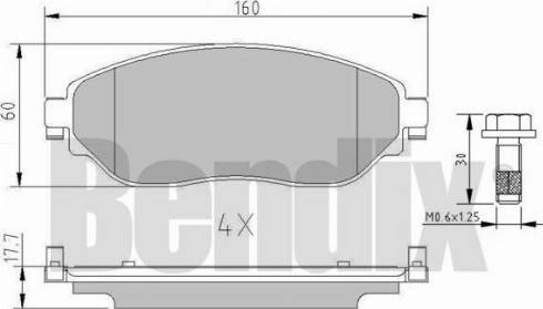 BENDIX 511234 - Əyləc altlığı dəsti, əyləc diski furqanavto.az