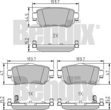 BENDIX 511230 - Əyləc altlığı dəsti, əyləc diski furqanavto.az