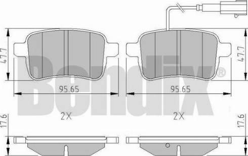 BENDIX 511225 - Əyləc altlığı dəsti, əyləc diski furqanavto.az