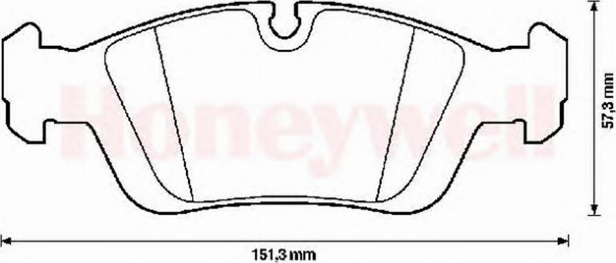 BENDIX 571411 B - Əyləc altlığı dəsti, əyləc diski furqanavto.az