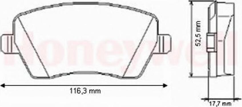 BENDIX 573125B - Əyləc altlığı dəsti, əyləc diski furqanavto.az