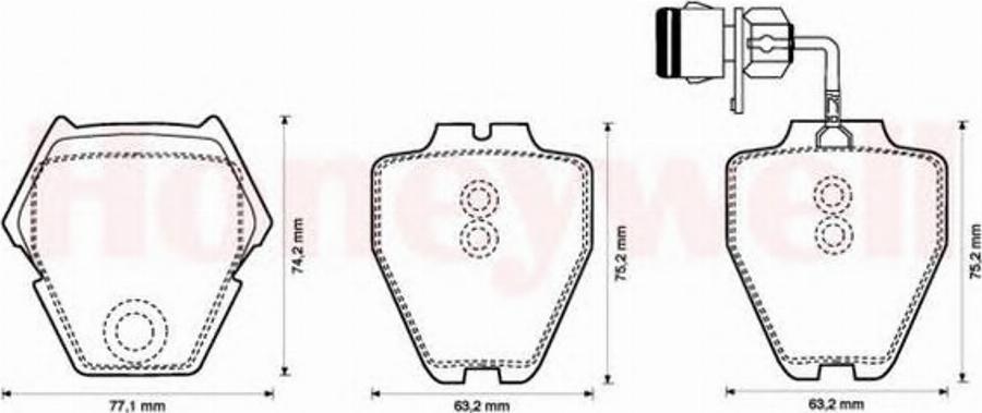 BENDIX 573208B - Əyləc altlığı dəsti, əyləc diski furqanavto.az