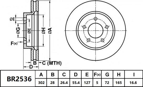 Bendix-AU BR2536 ULT - Əyləc Diski furqanavto.az