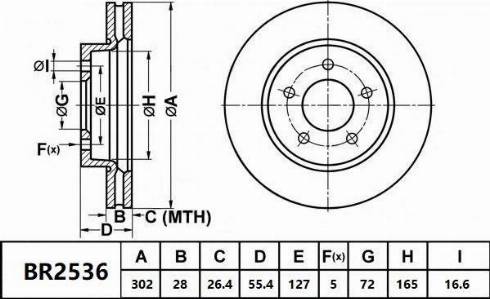 Bendix-AU BR2536 - Əyləc Diski furqanavto.az