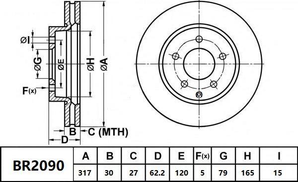 Bendix-AU BR2090 ULT4WD - Əyləc Diski furqanavto.az