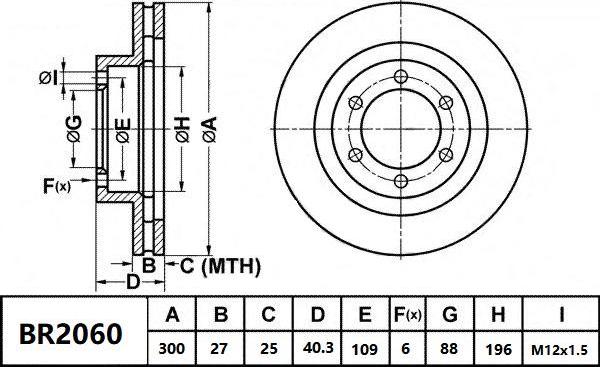 Bendix-AU BR2060 ULT - Əyləc Diski furqanavto.az