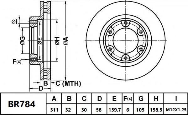 Bendix-AU BR784 ULT4WD - Əyləc Diski furqanavto.az